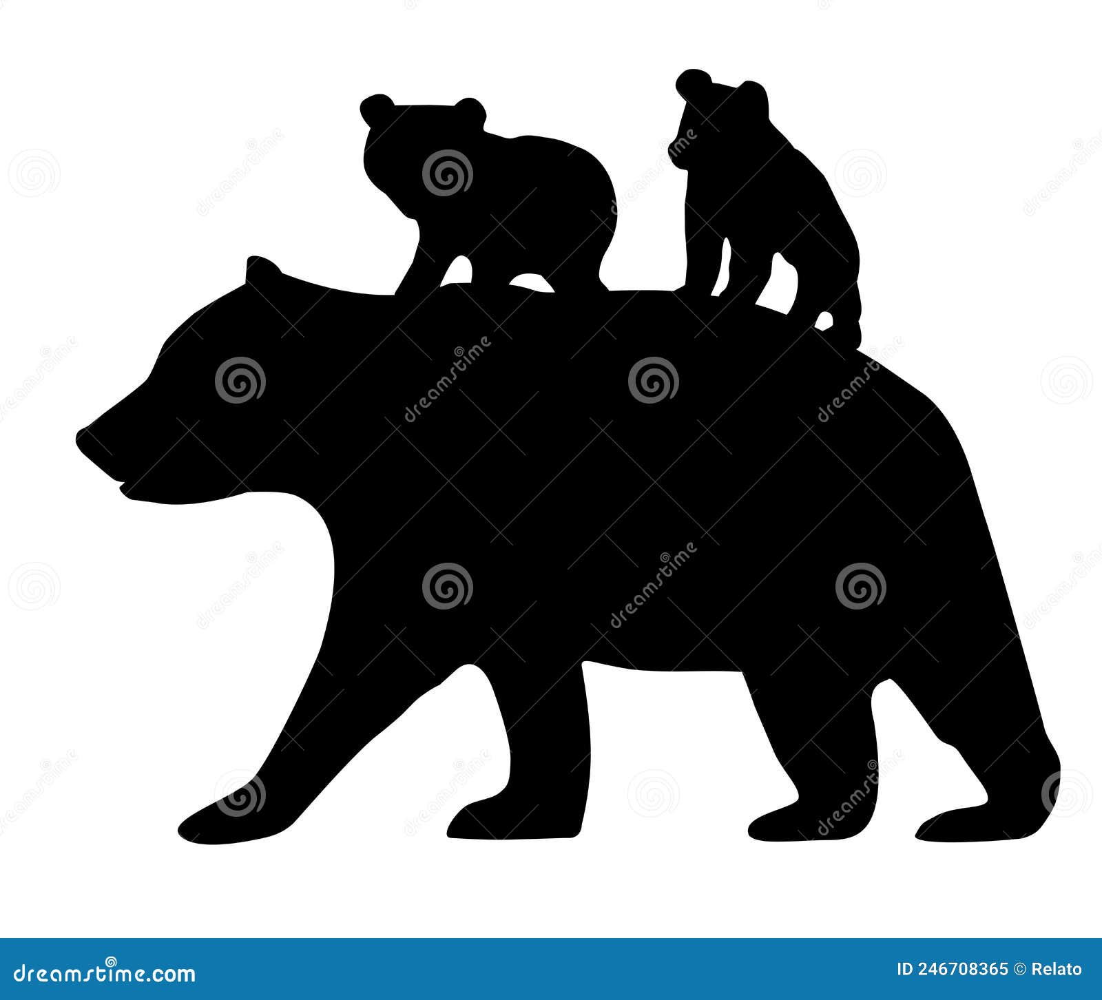  mama bear with bear cubs.