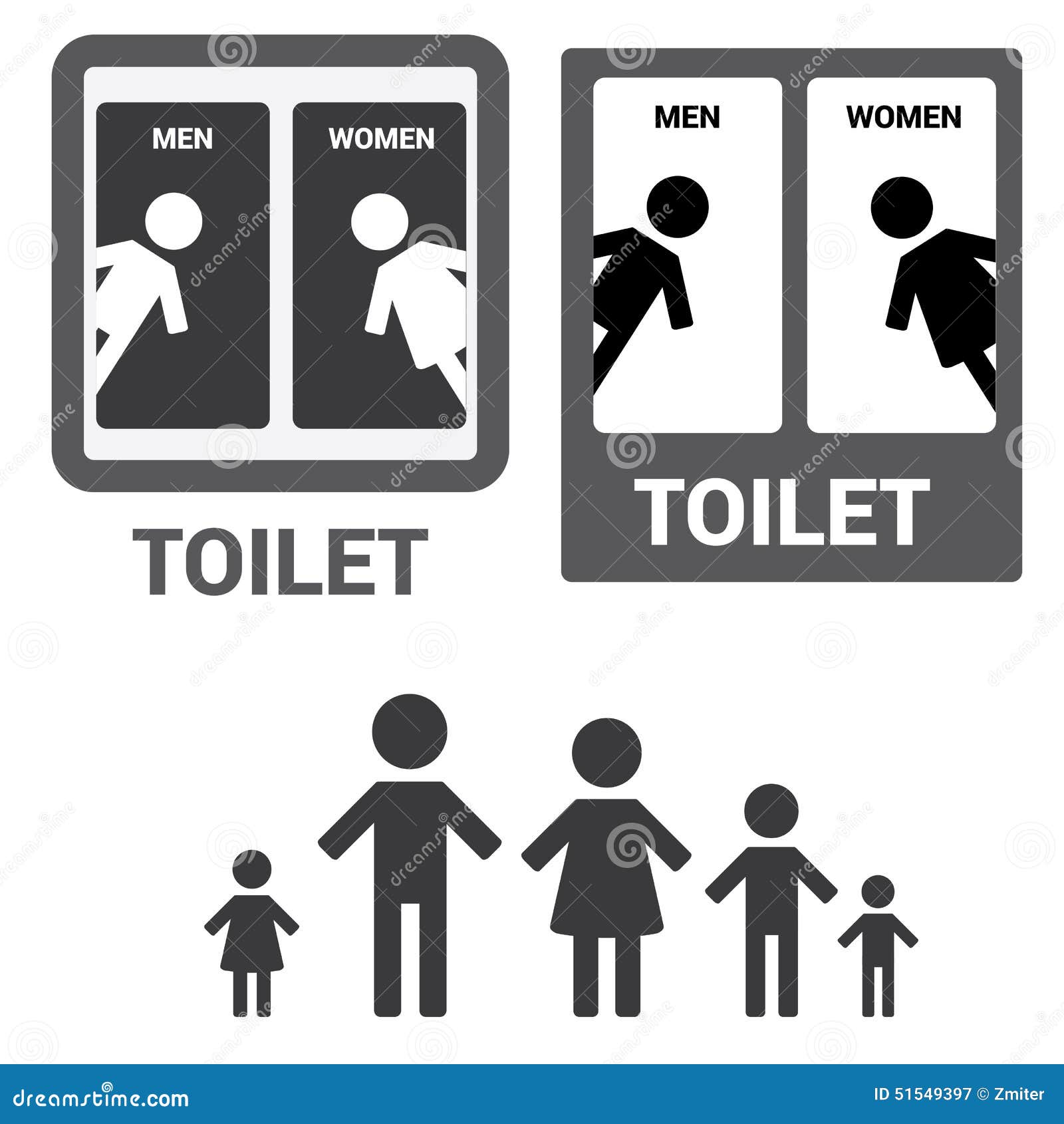 Download Vector Man And Woman Restroom Sign Stock Vector ...