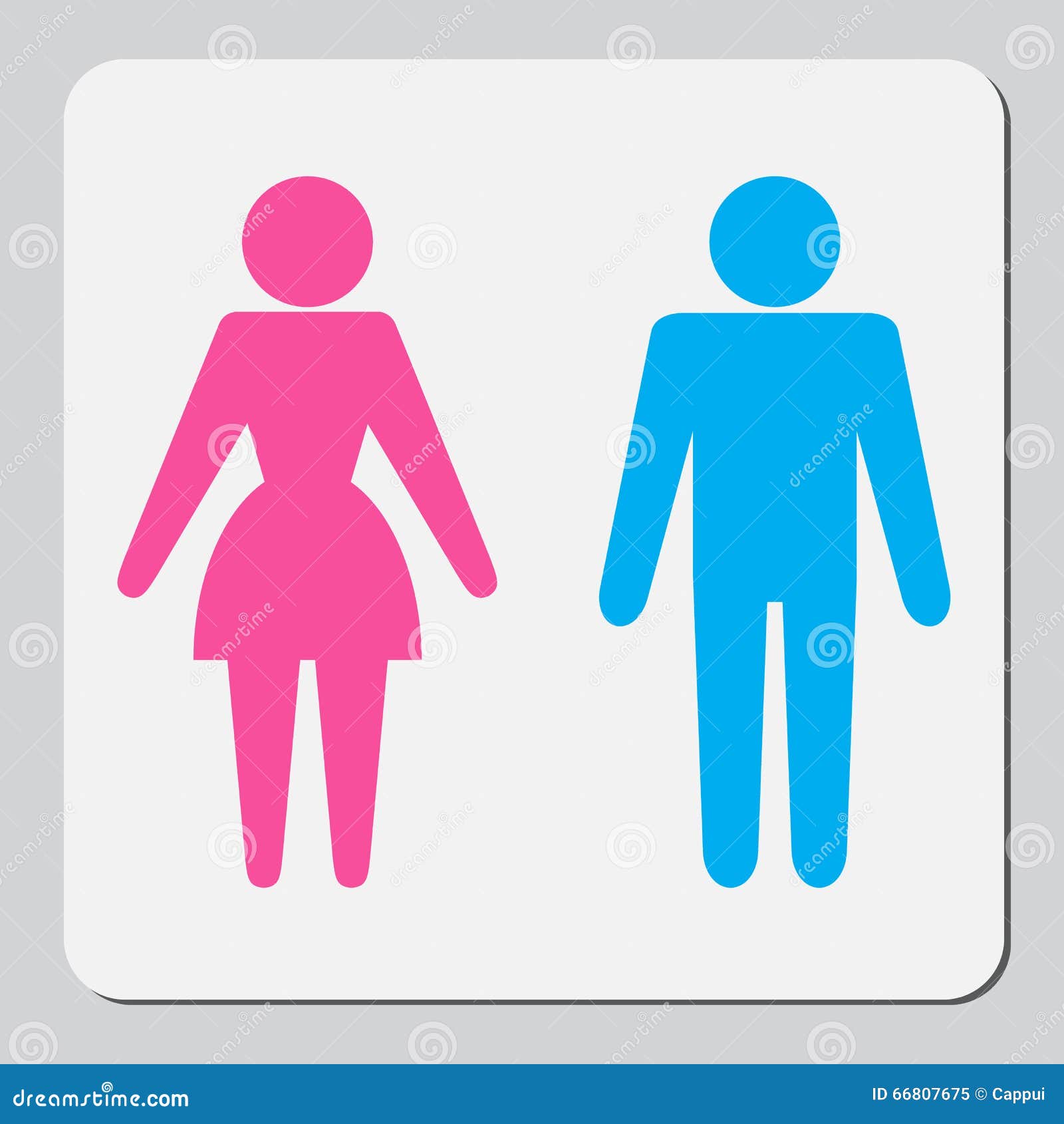 Vector Man & Woman Restroom Sign Stock Illustration Illustration of