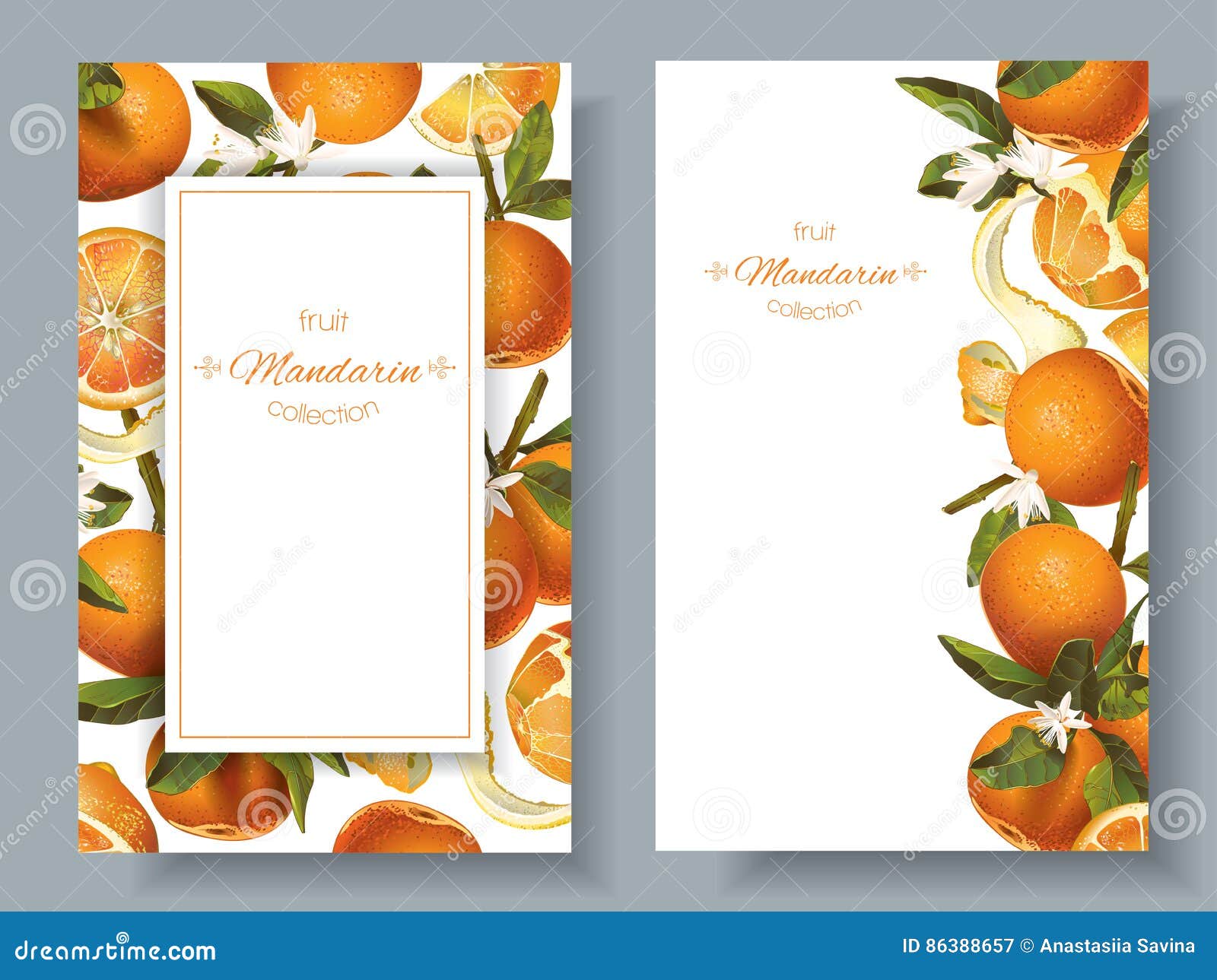 Mandarin vertical banners stock vector. Illustration of juice 86388657