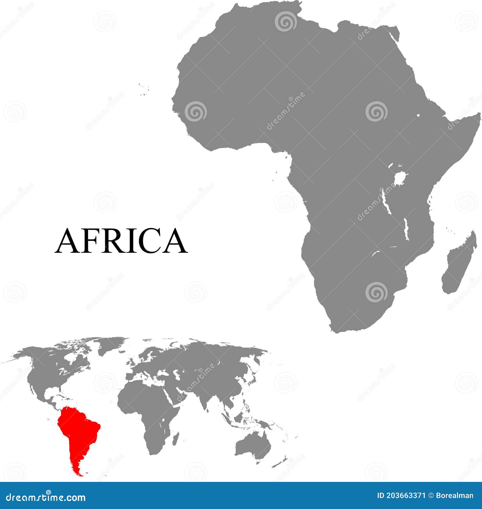 Vector Map Africa Map Africa 203663371 