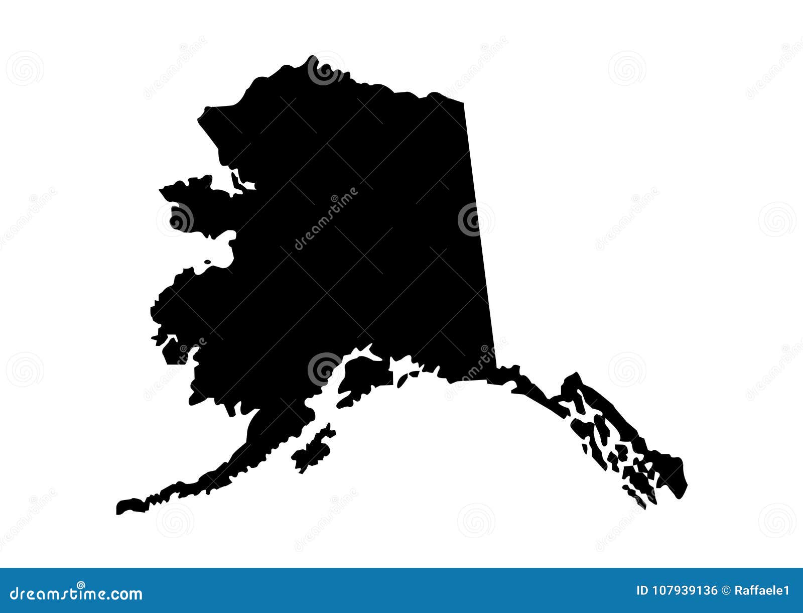 alaska state map  silhouette