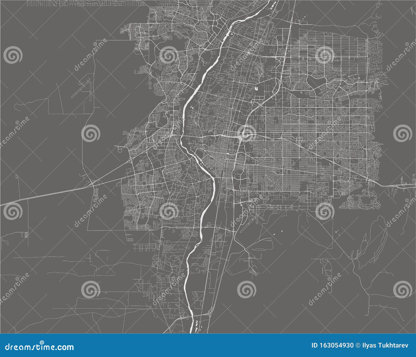 Vector Map City Albuquerque Usa Map City Albuquerque Usa 163054930 