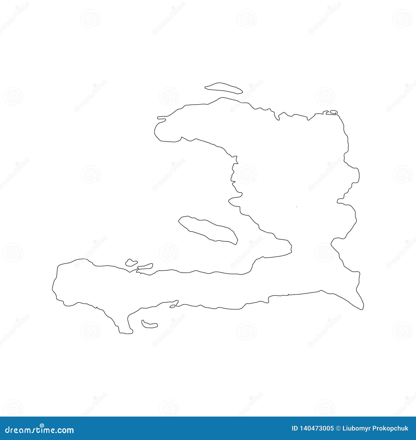 Vector map of Haiti stock vector. Illustration of travel 140473005
