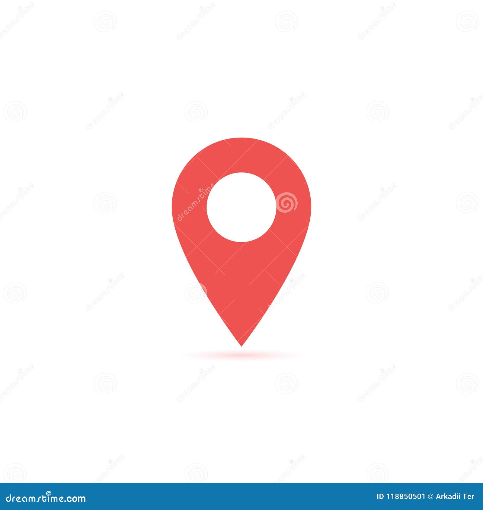  map location icon  with soft shadow.  for  ui app website interface. blank template. position pin