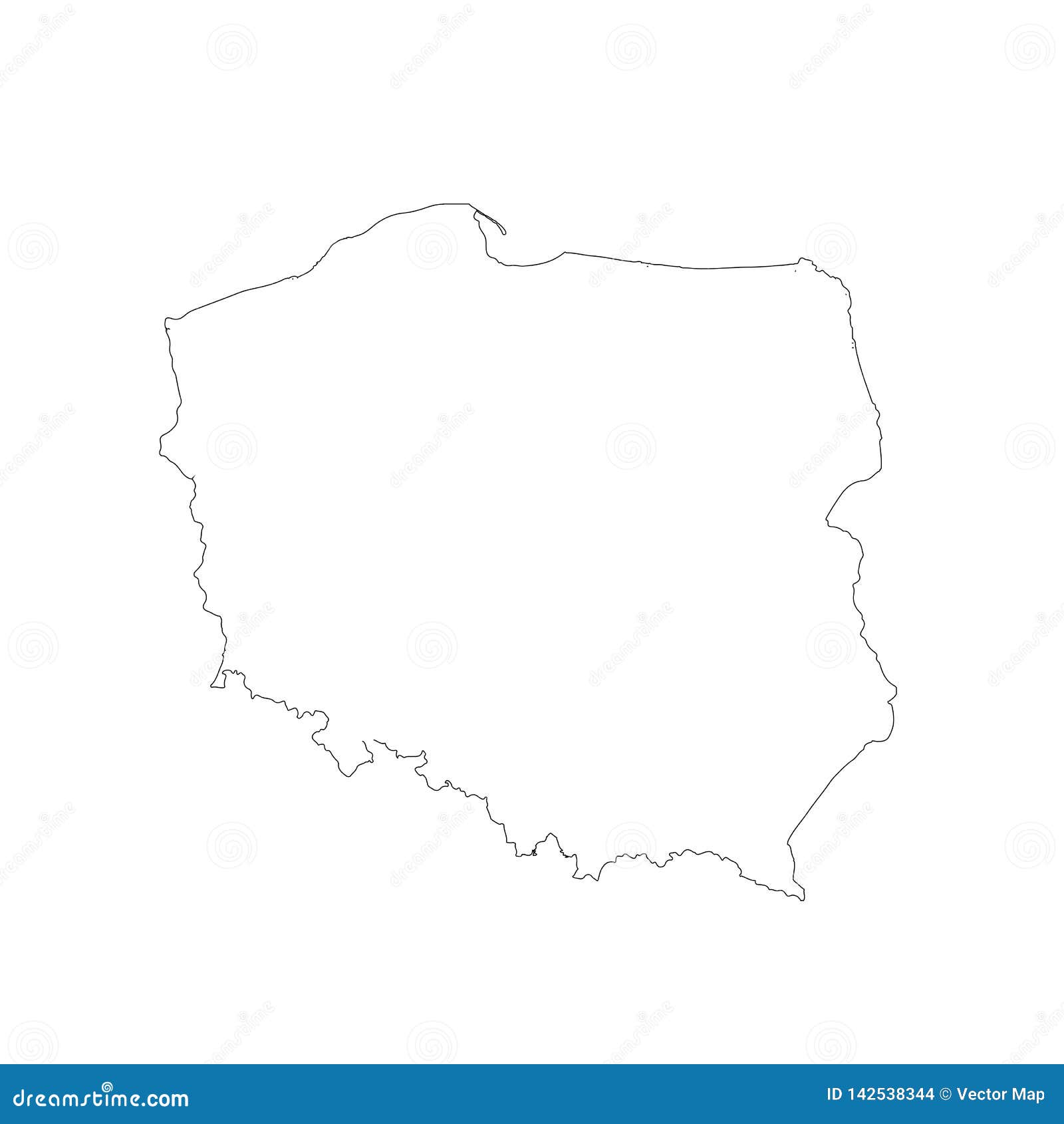  map poland.   . black on white background.