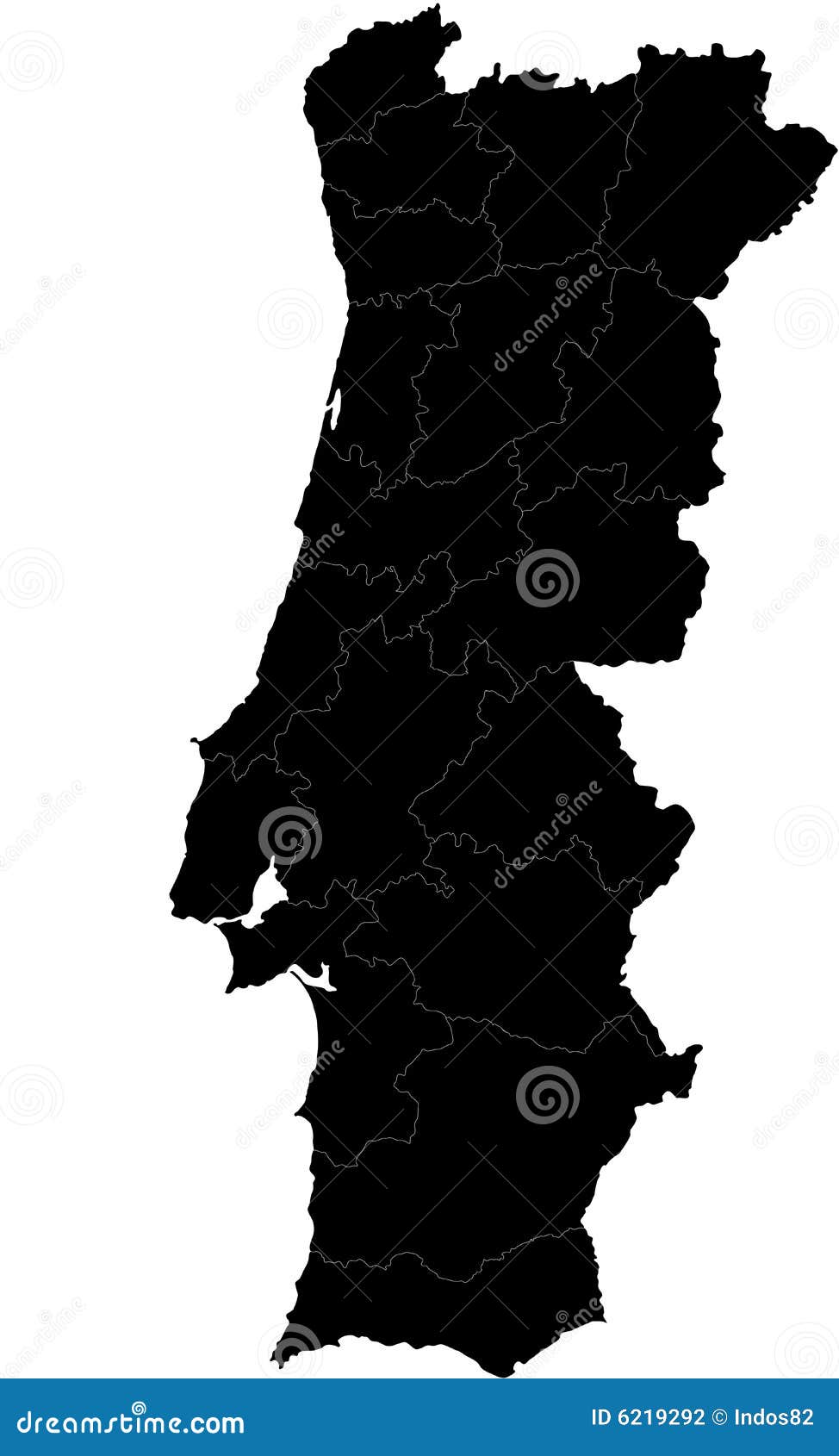 Portugal World map with a pixel diamond texture. Stock Vector