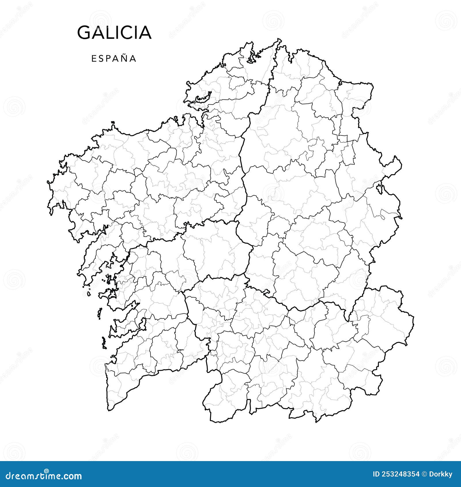 geopolitical  map of galicia as of 2022