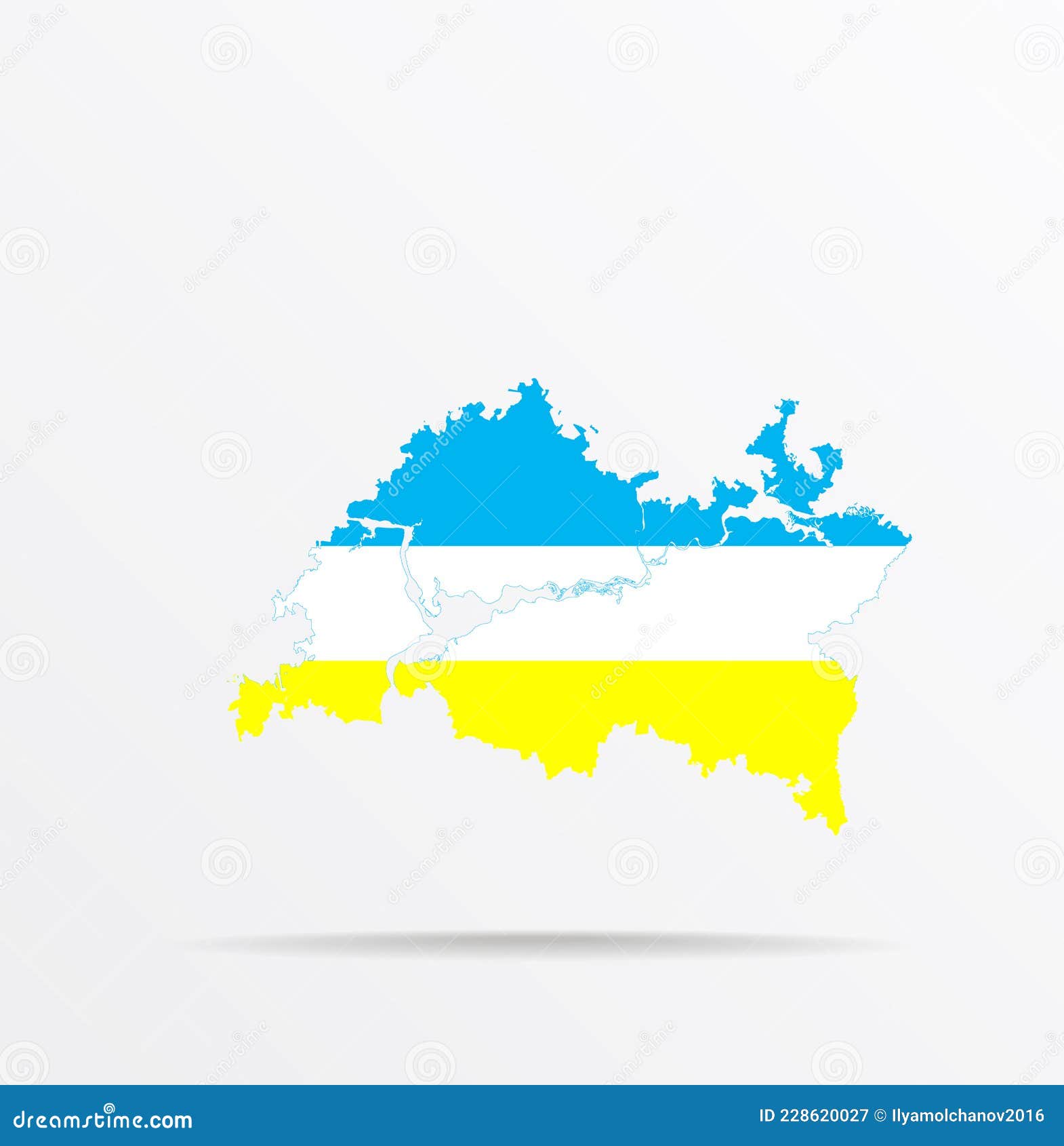  map republic of tatarstan combined with crimean karaites flag