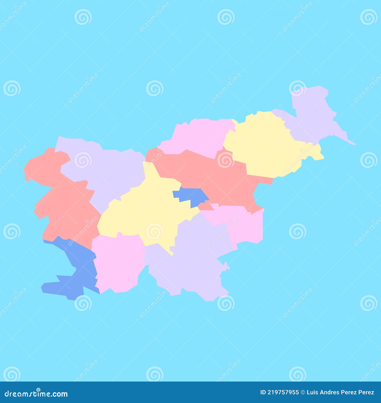 Vector Map of Slovenia To Study Stock Vector - Illustration of european ...