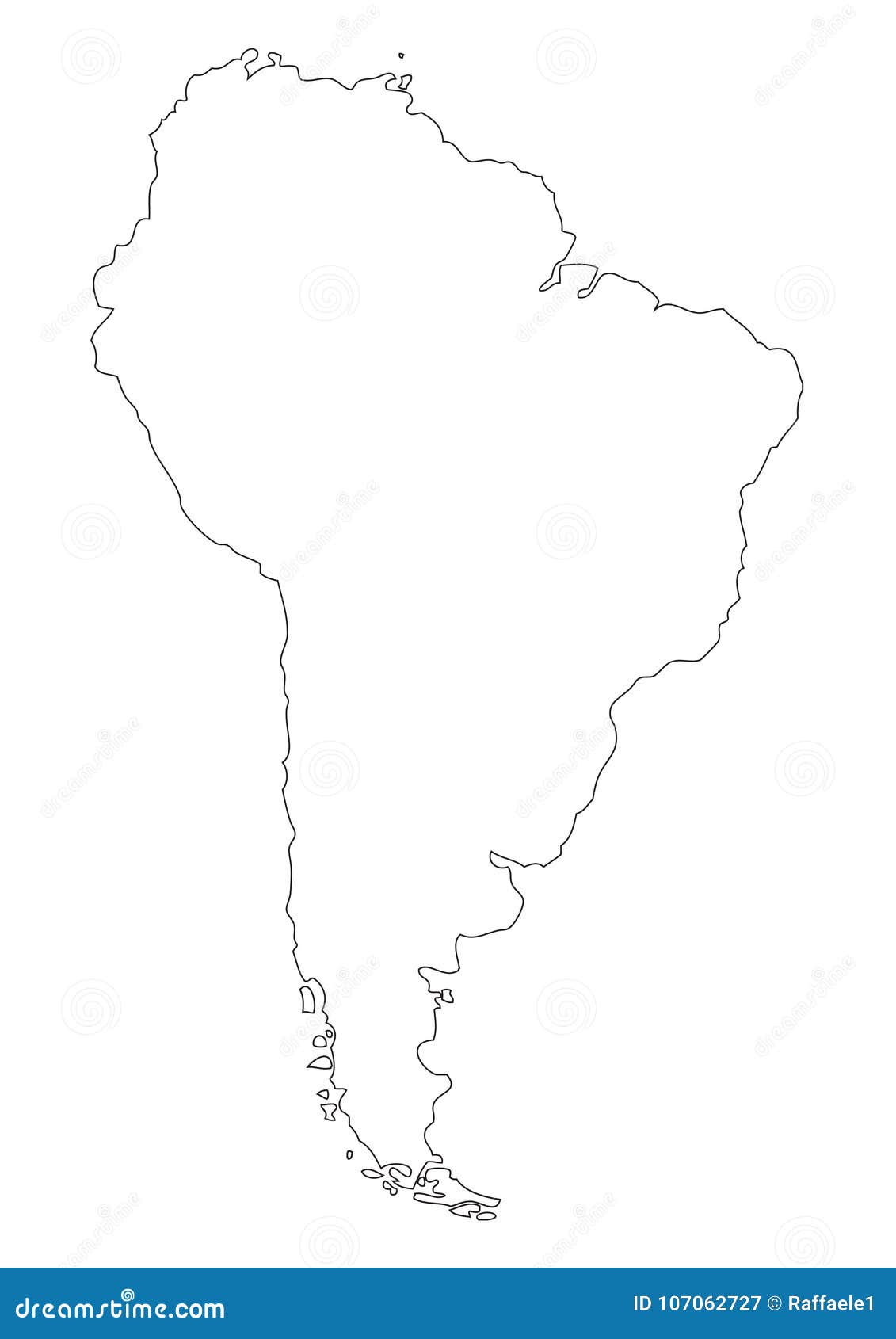 Vector Map of South America Stock Vector - Illustration of south ...