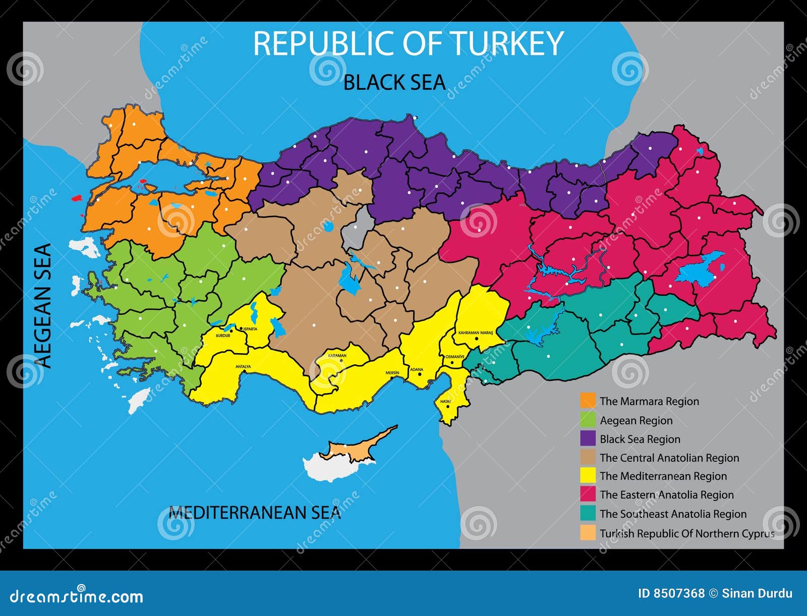 political map of turkey