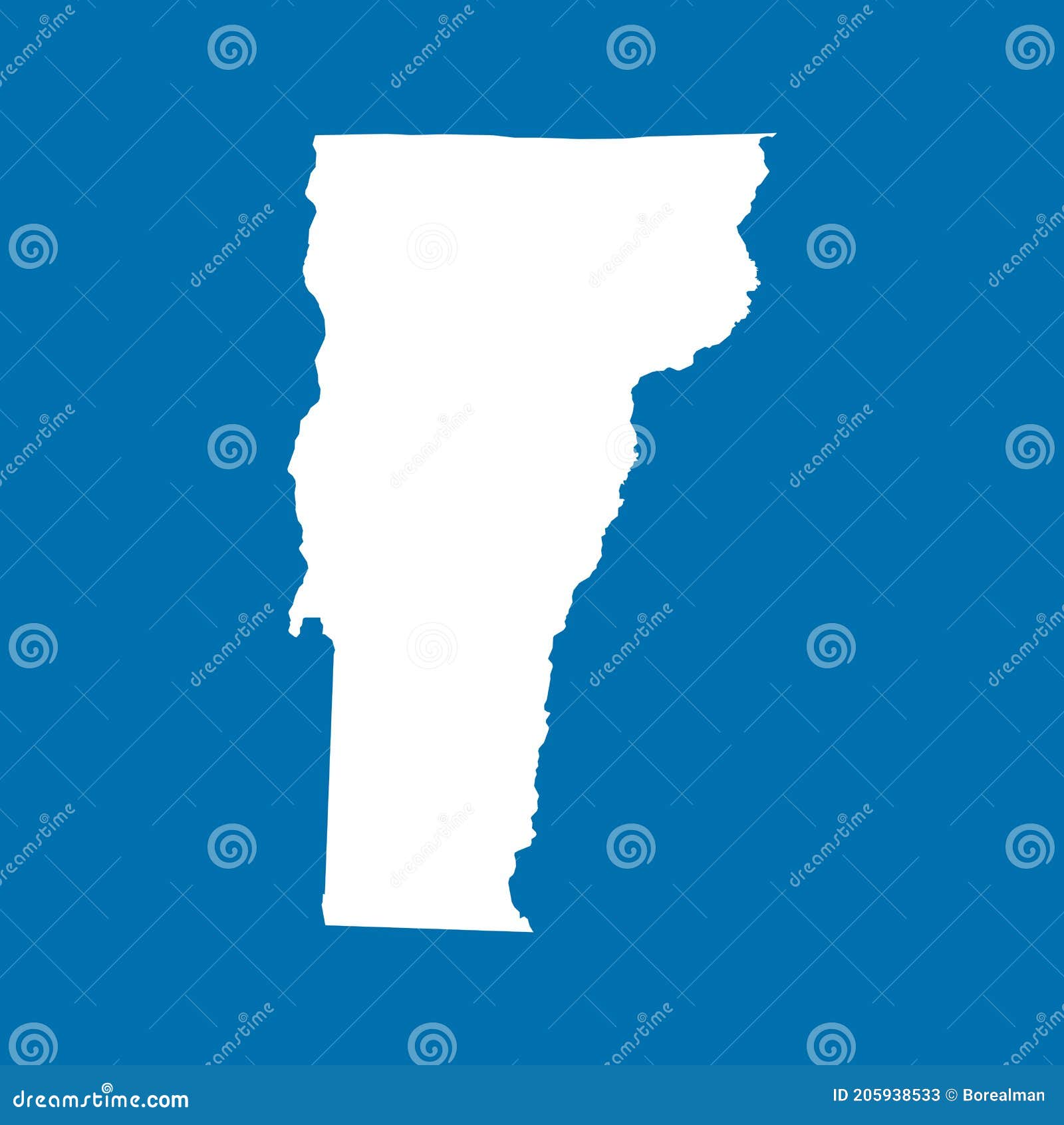 Map of the Vermont stock vector. Illustration of travel - 205938533