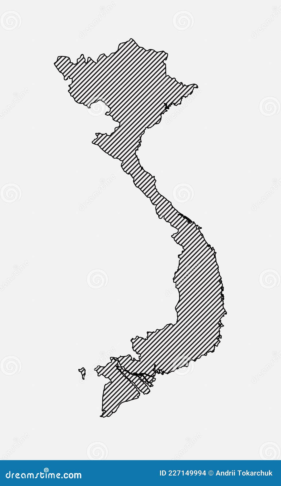 Vector Map Vietnam, Template Asia Outline Country Stock Vector Vector Map Vietnam, Template Asia Outline Country Stock Vector