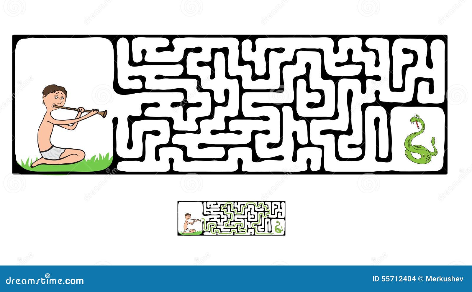  maze, labyrinth with snake and fakir