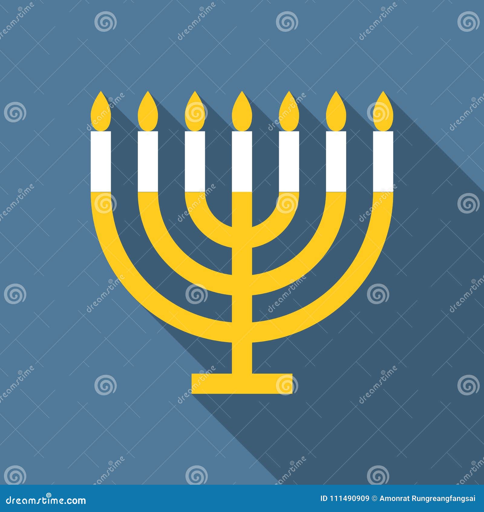 Vector Menorah for Hanukkah Stock Vector Illustration of candlestick