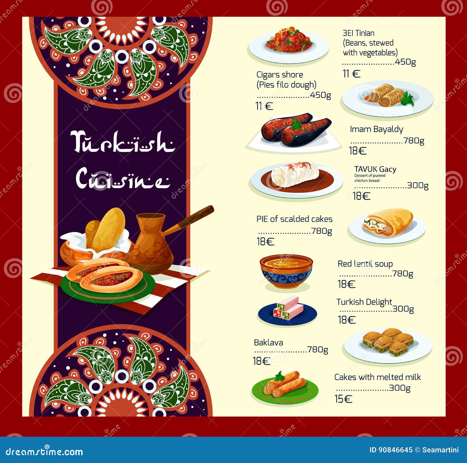 Snack Bar Menu Template from thumbs.dreamstime.com