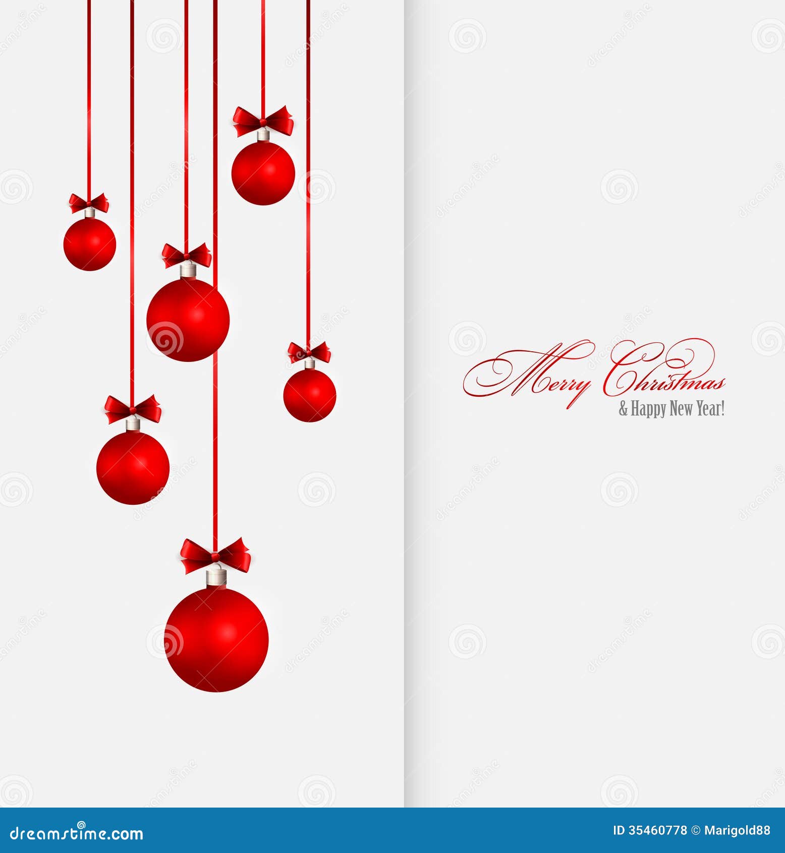 Vector Merry Christmas Greeting Card Royalty Free Stock 