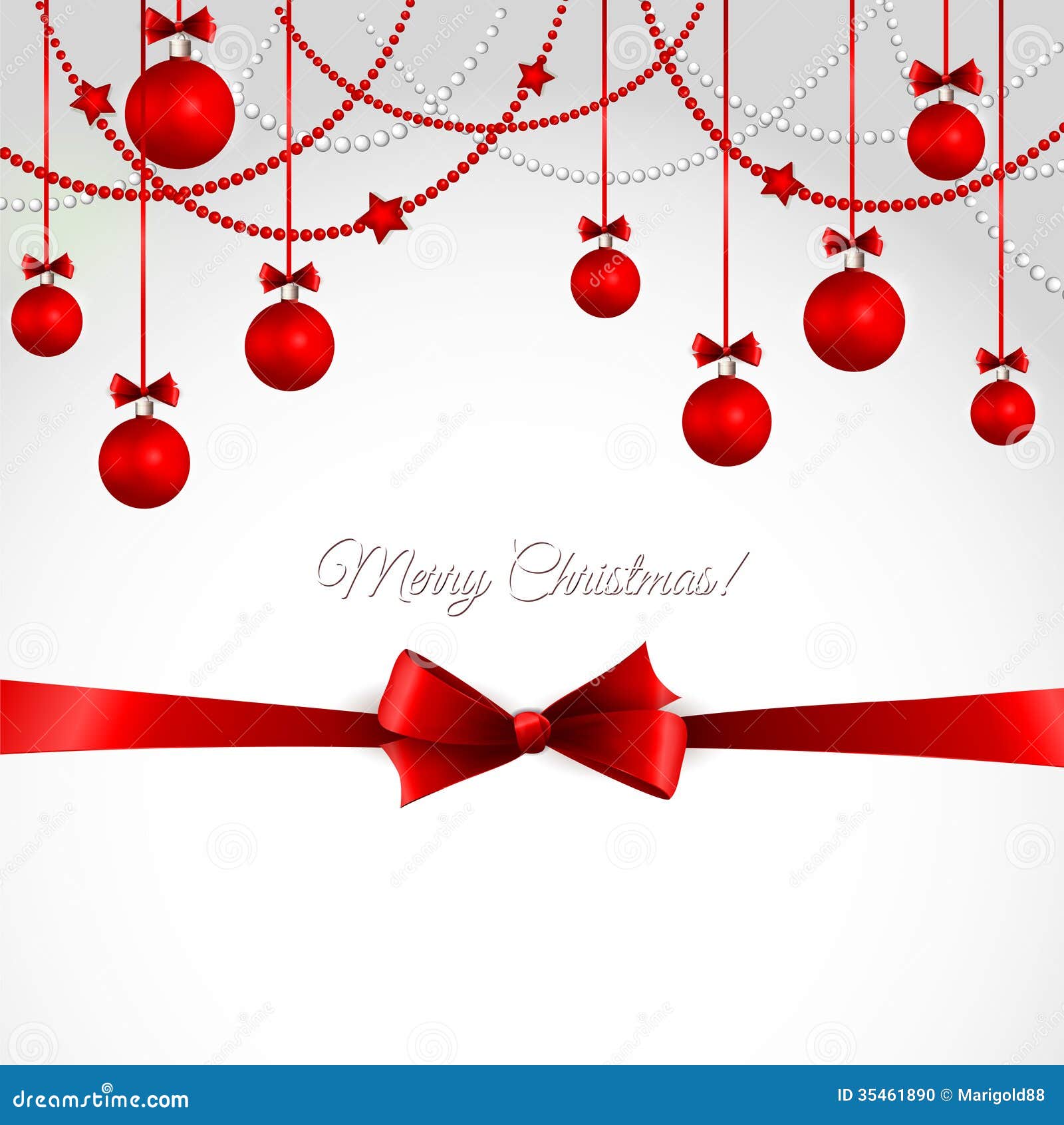Vector Merry Christmas Greeting Card Stock Photo - Image 