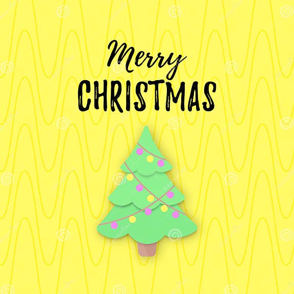 Vector Merry Weihnachtsbanner Mit Pastellfarbenen Paperschnitt