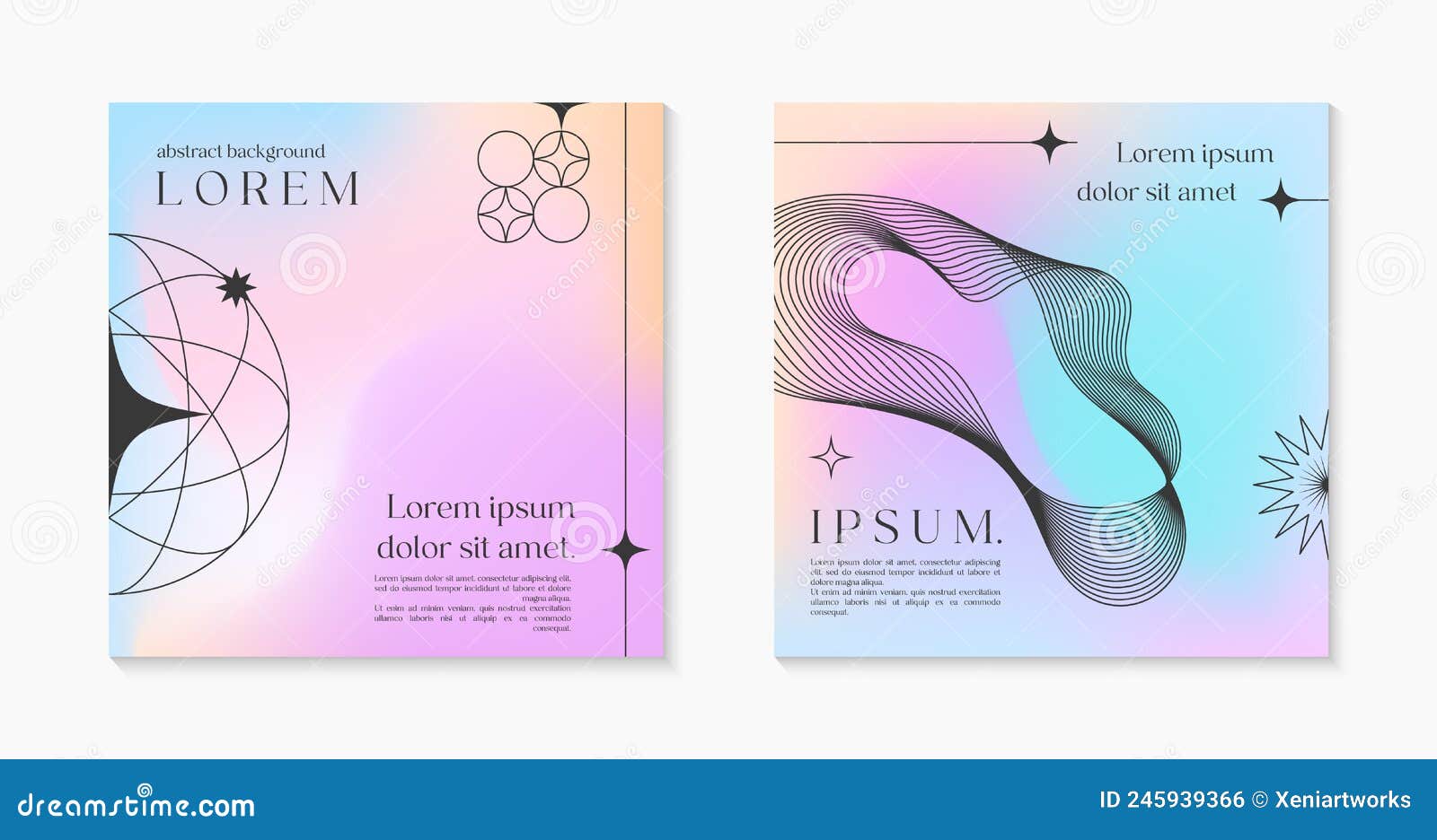  mesh gradient backgrounds with wireframe geometric s and copy space for text