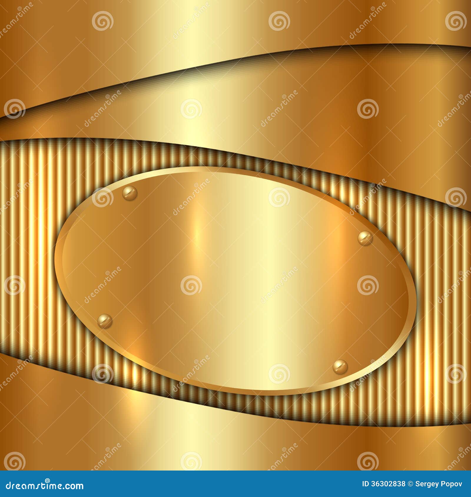 Vector Metallic Gold Decorative Background Stock Vector Illustration