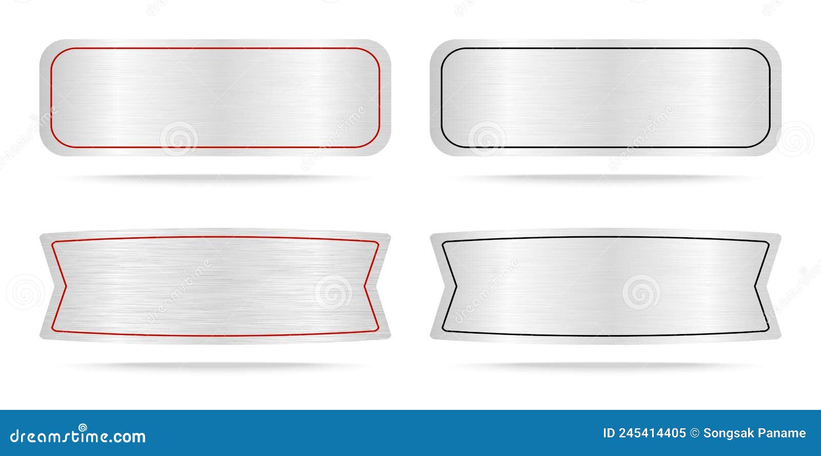 Metal Name Plates Cartoon Vector 23607807