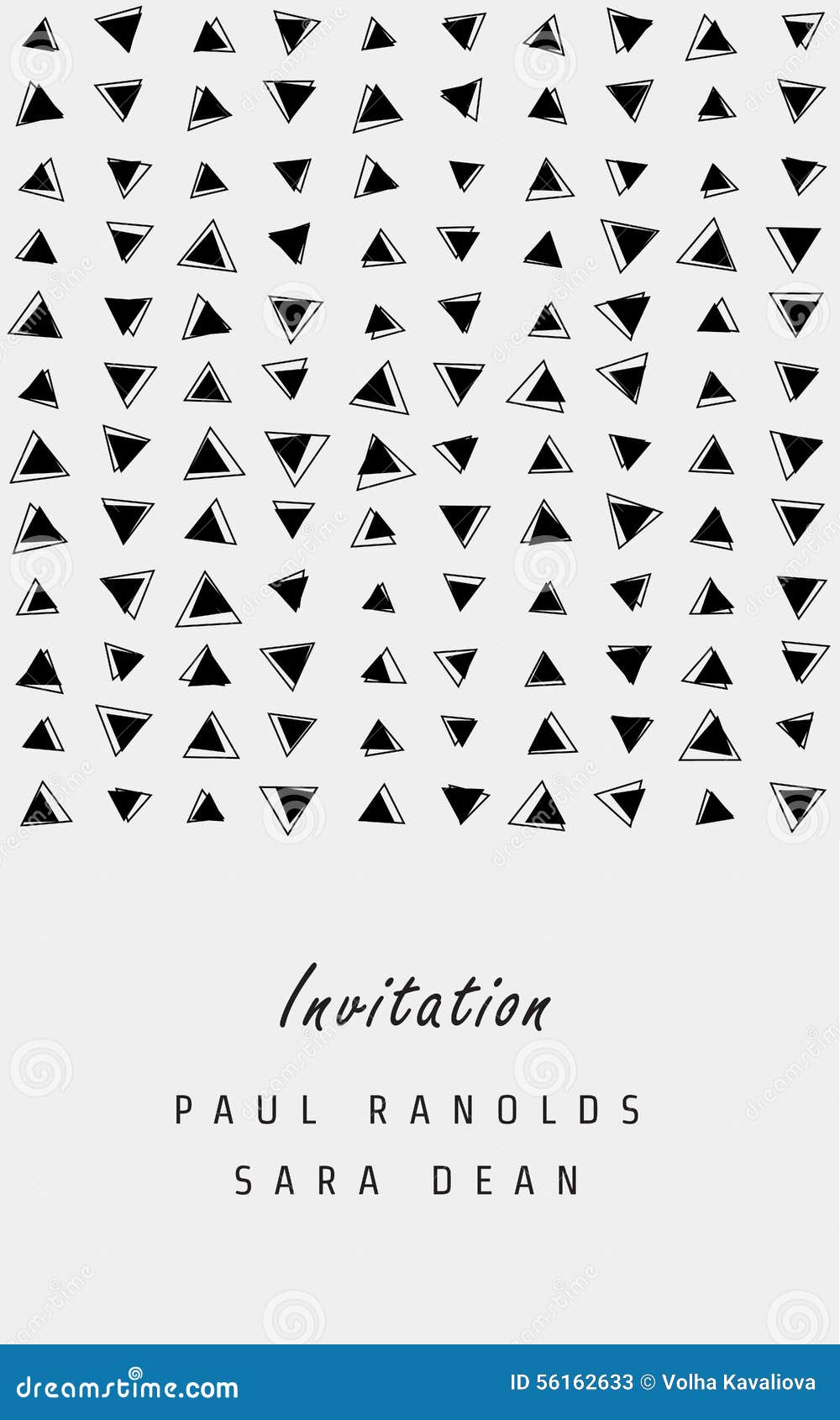 vector minimal invitation card or ticket stock illustration