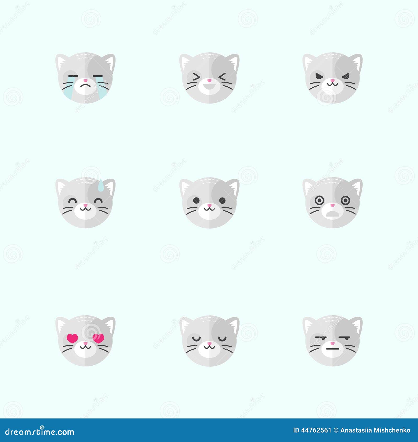 Cat icon set - Stock Illustration [68787648] - PIXTA