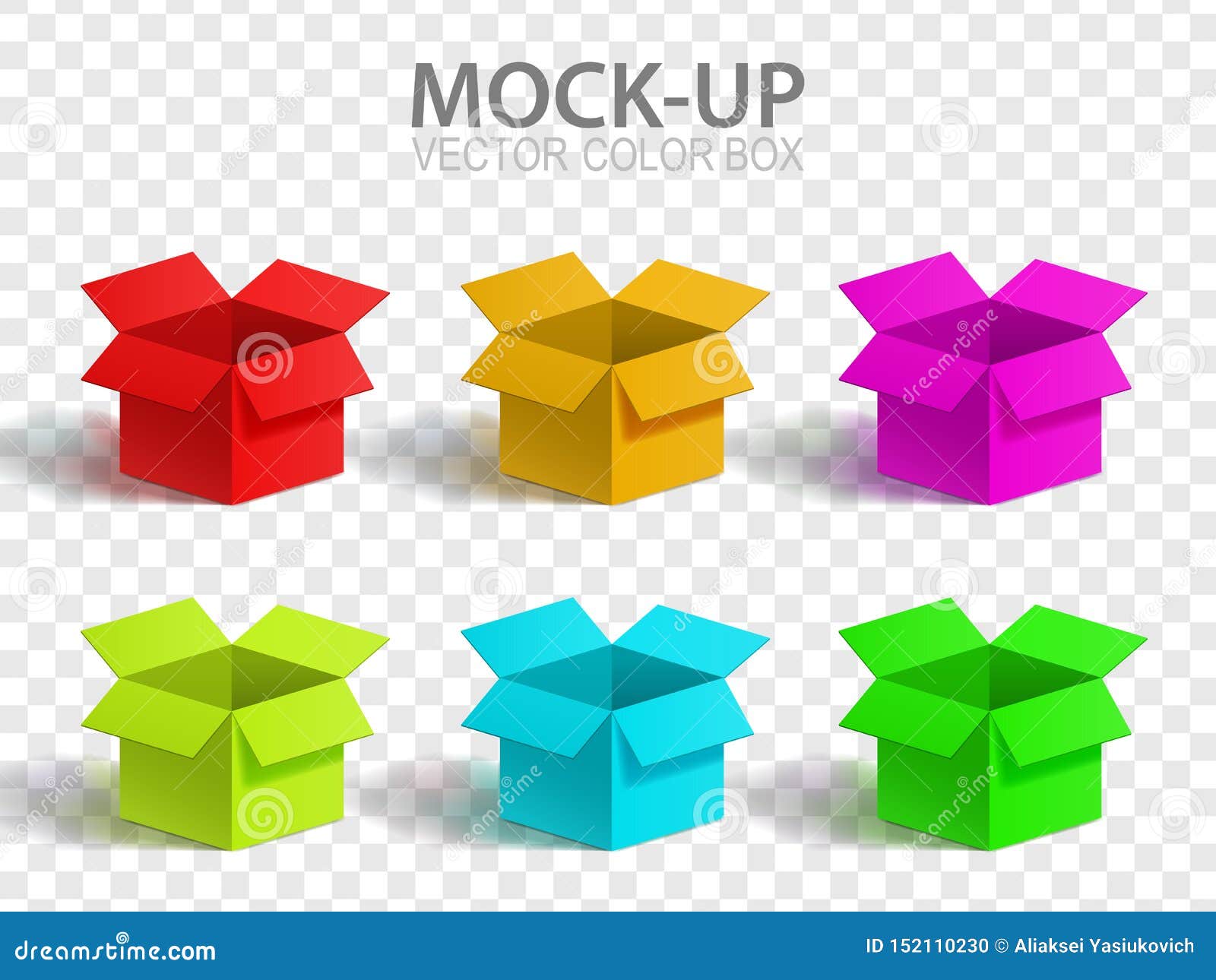 Download Vector mock-up box. stock vector. Illustration of empty ...