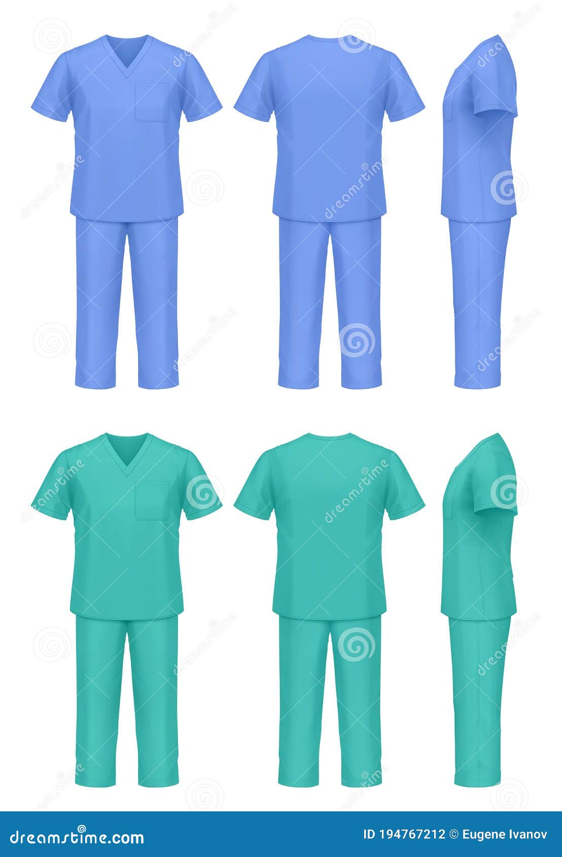 Medical Scrub Suit Vector Illustration | CartoonDealer.com #194767212