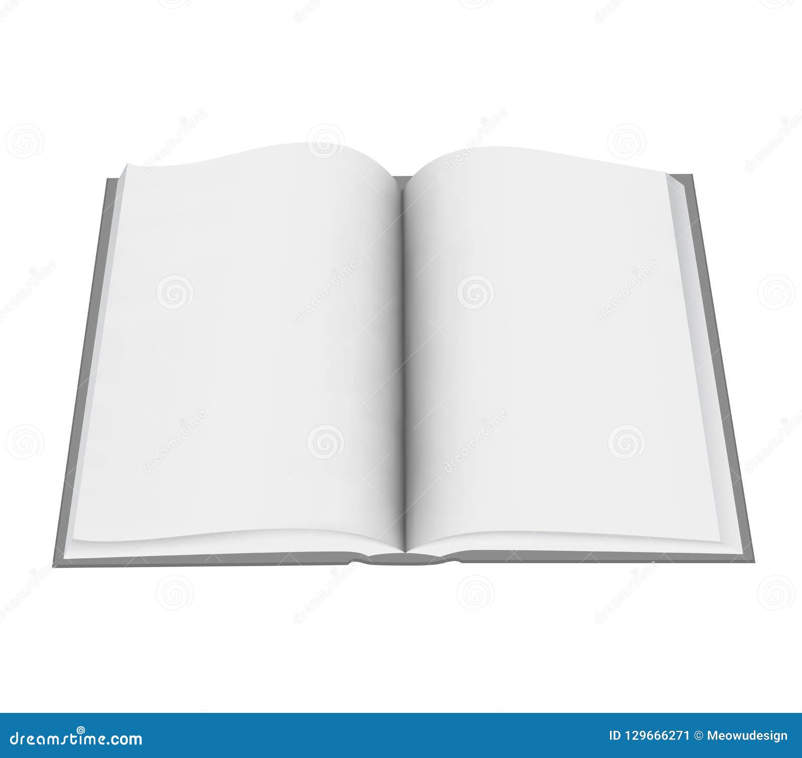 Vector Mockup Open Book, Template For Design Stock Vector - Illustration of object, page: 129666271