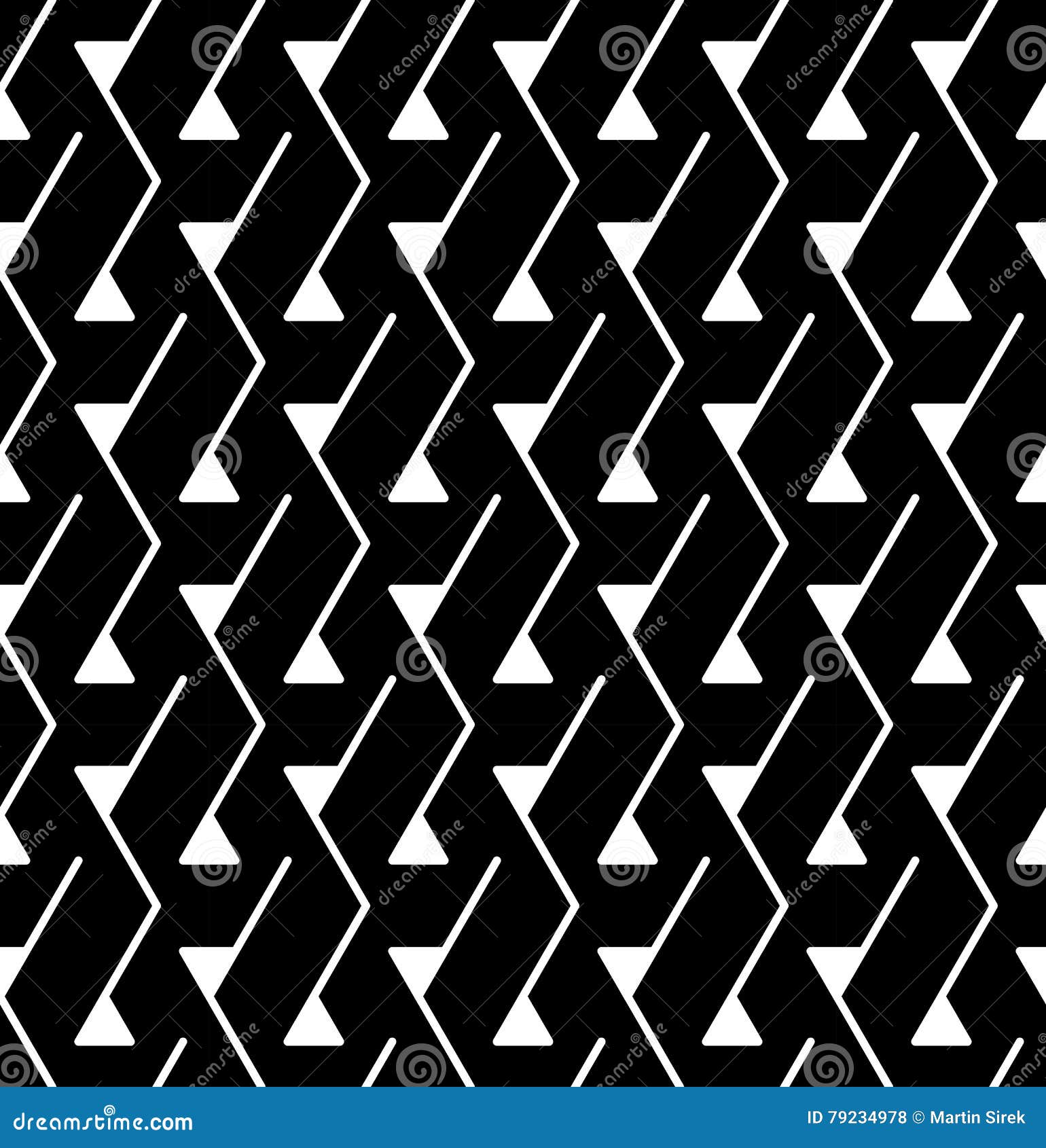 Vector Modern Abstract Geometry Triangle Pattern. Black