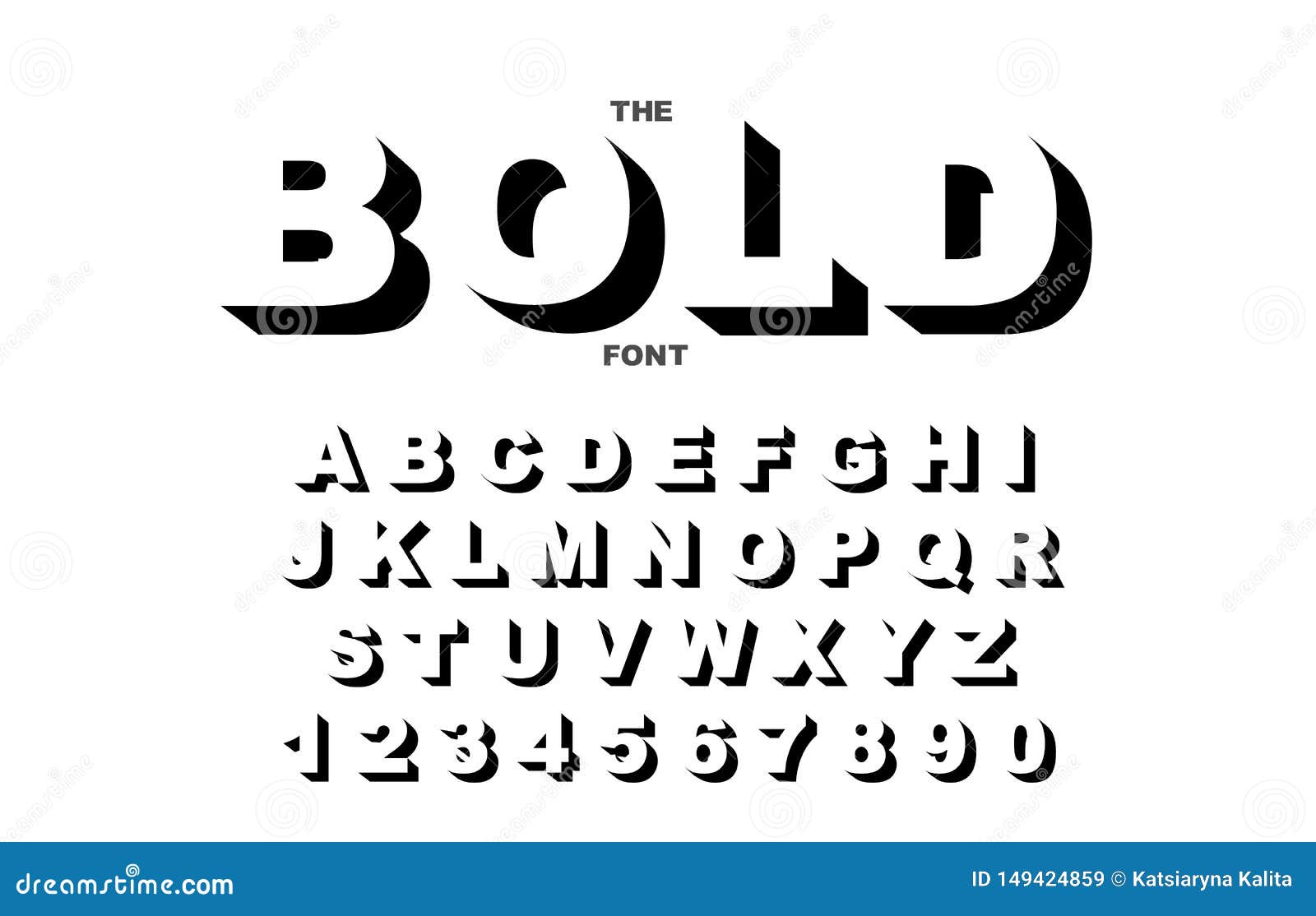 Vector of Modern Bold Font and Alphabet. Vintage Alphabet Vector ...