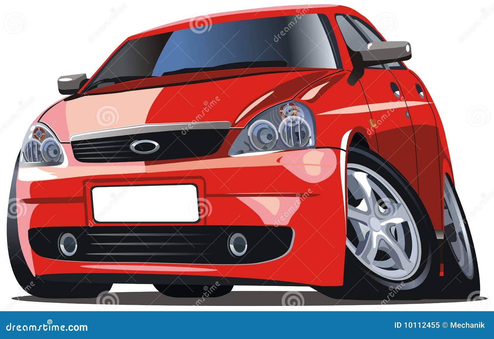 Vector modern cartoon car stock vector. Illustration of power 10112455