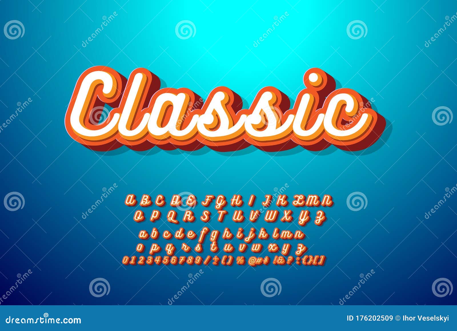 Vector Of Modern Cursive Font And Alphabet Stock Vector - Illustration ...