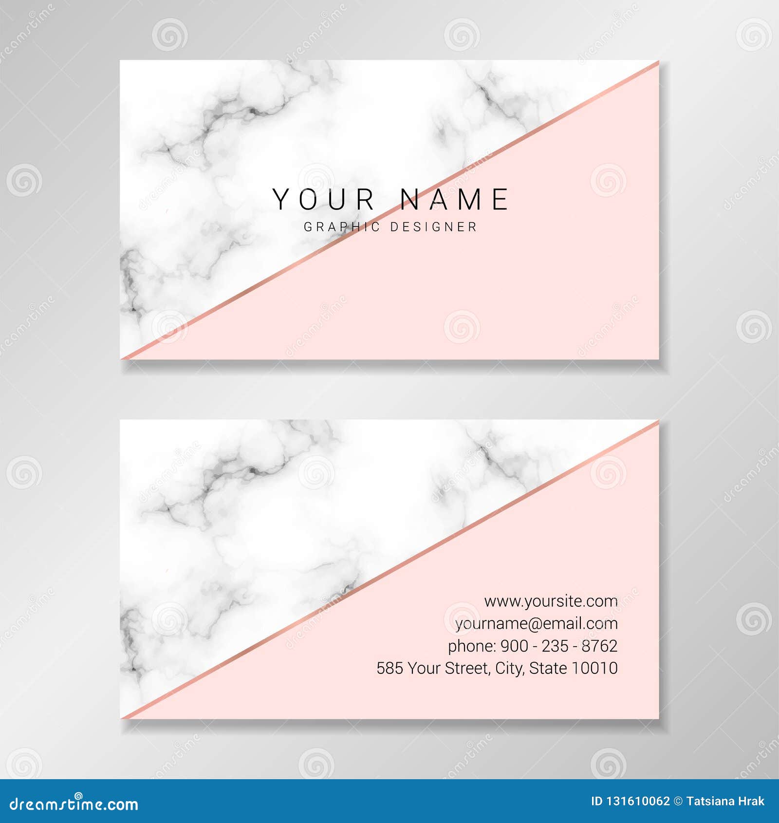 Editable Business Card Template Marble Glitter Business Card 