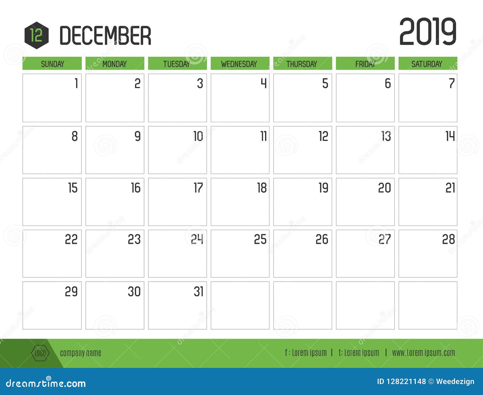 Vector Of Modern Green Calendar 19 December In Simple Clea Stock Vector Illustration Of Design Grey
