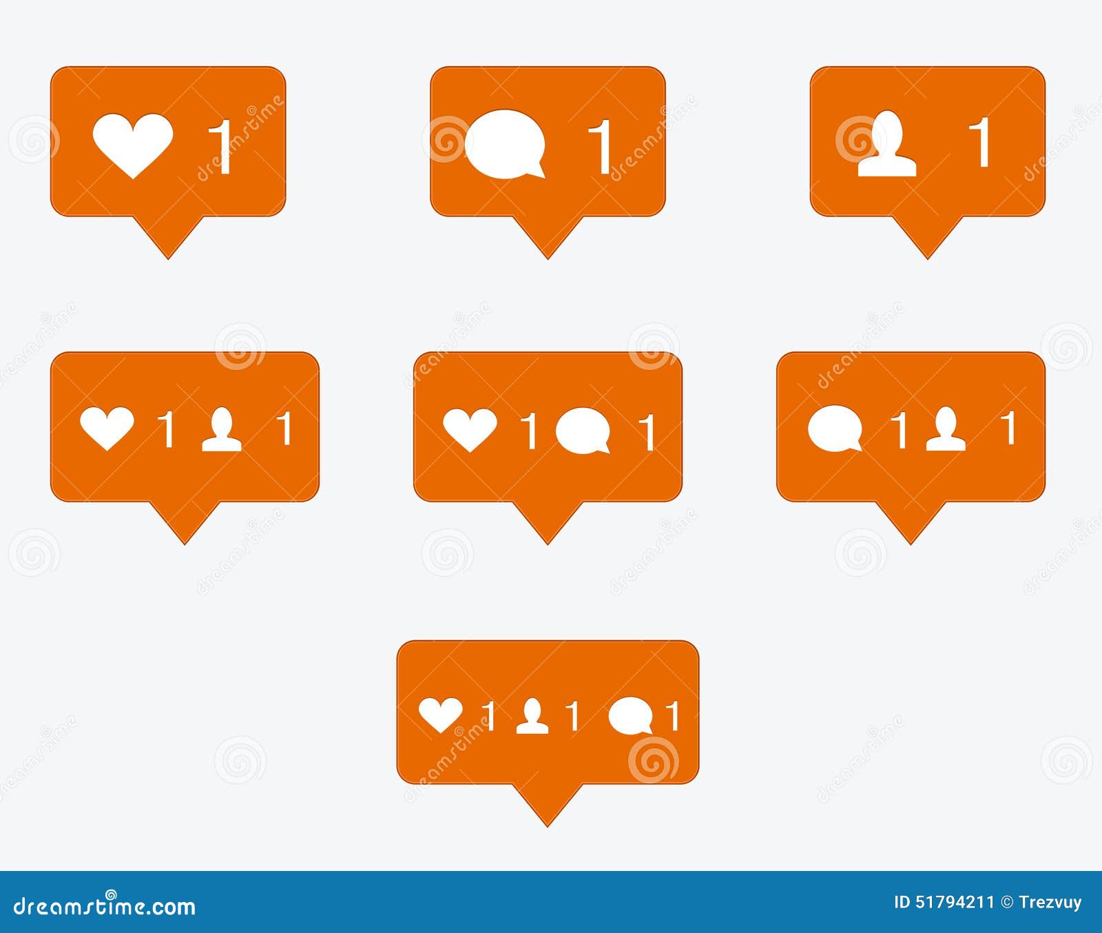 Vector Modern Like Orange Icon Stock Vector Illustration of love