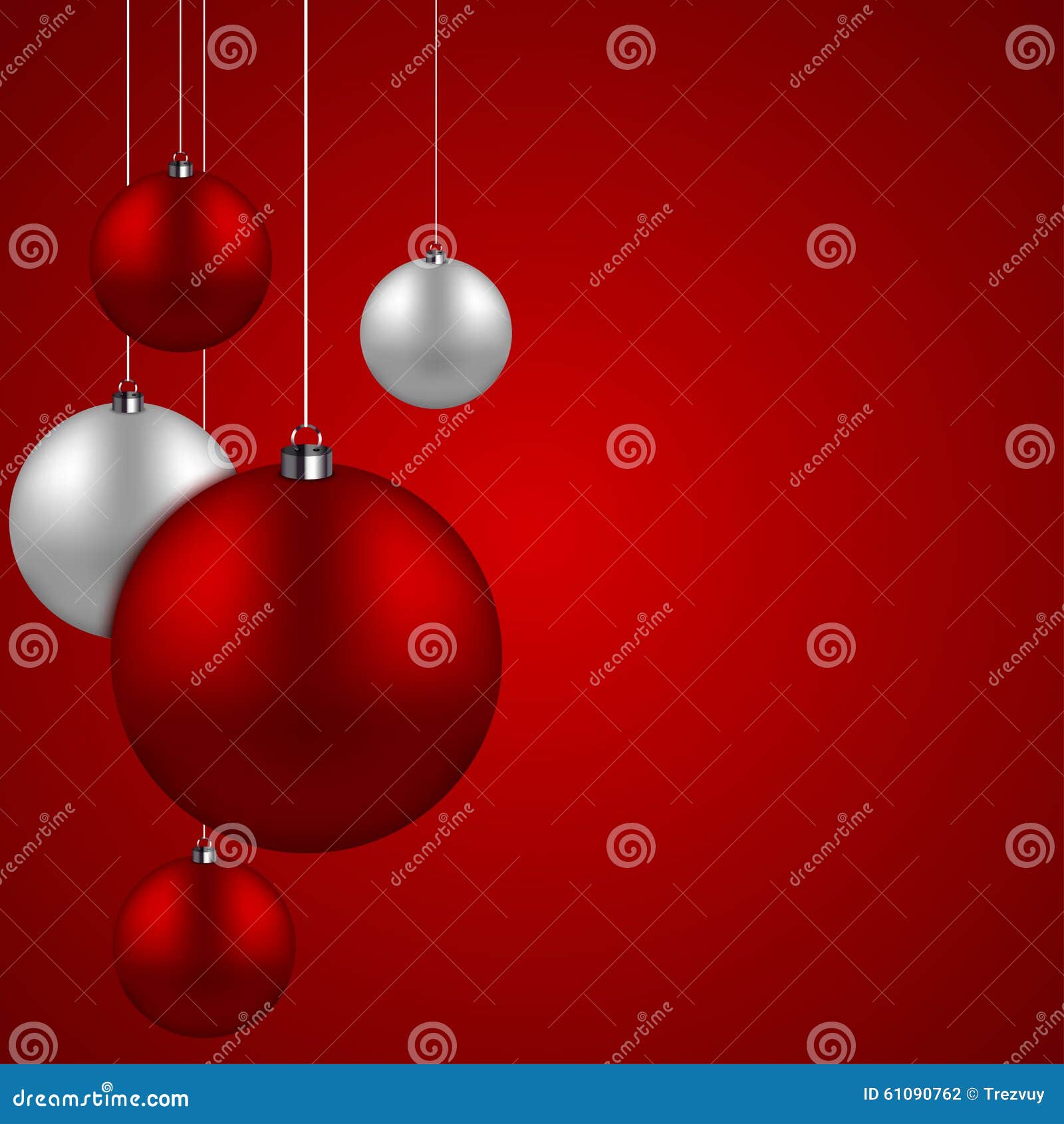 Vector Modern Red Christmas Balls Background Stock Vector