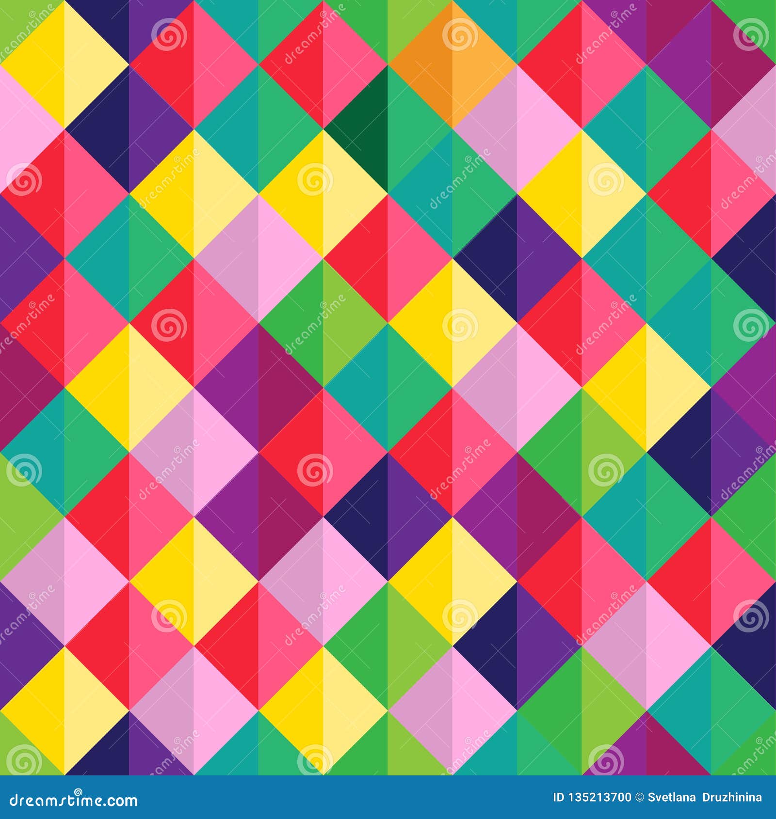 Vector Modern Seamless Colorful Geometry Triangle Pattern Color