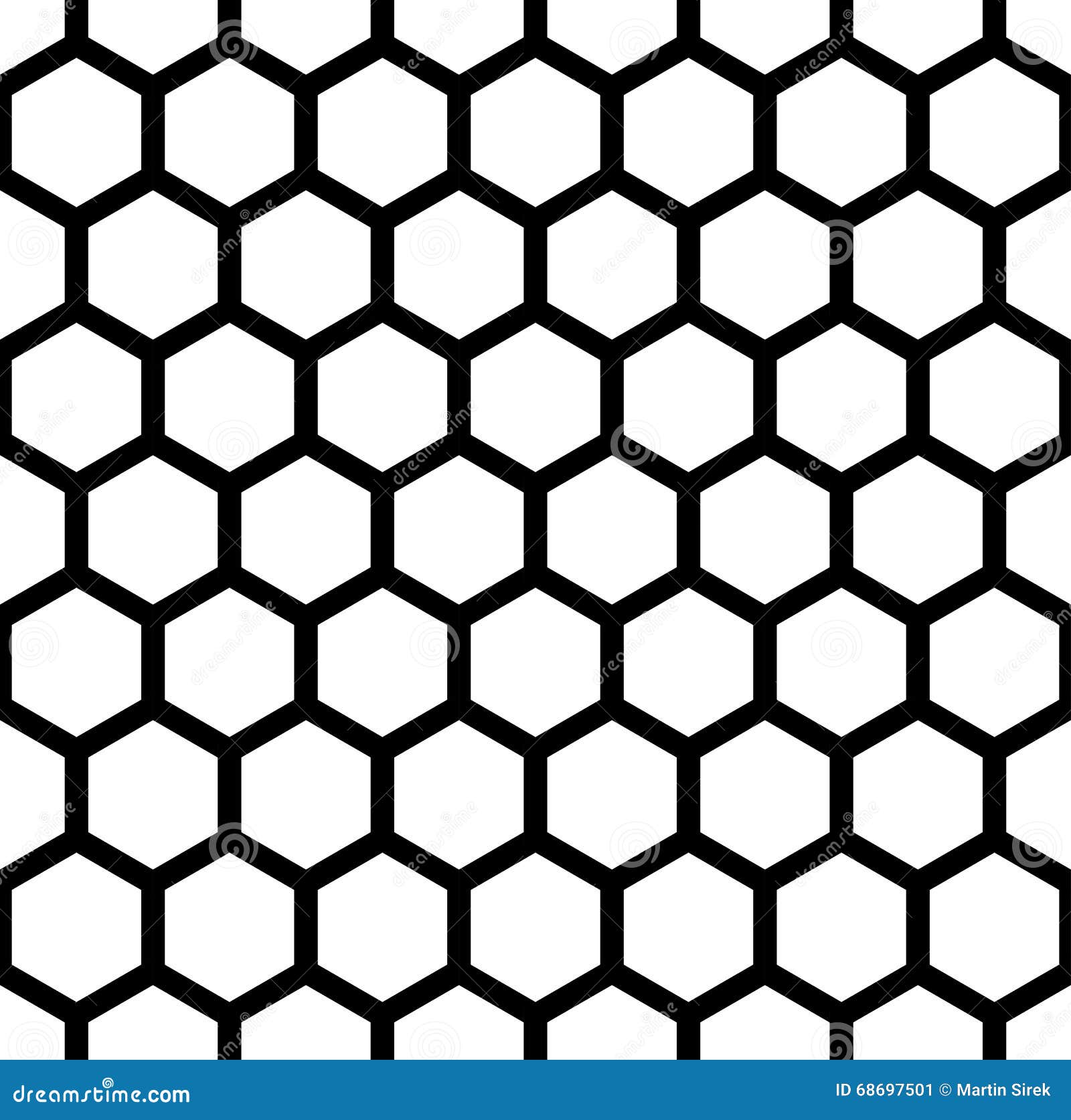 Vector Modern Seamless Geometry Pattern Hexagon, Black and White