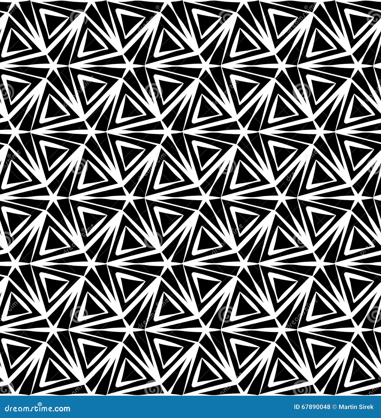  modern seamless geometry pattern three point star, black and white abstract