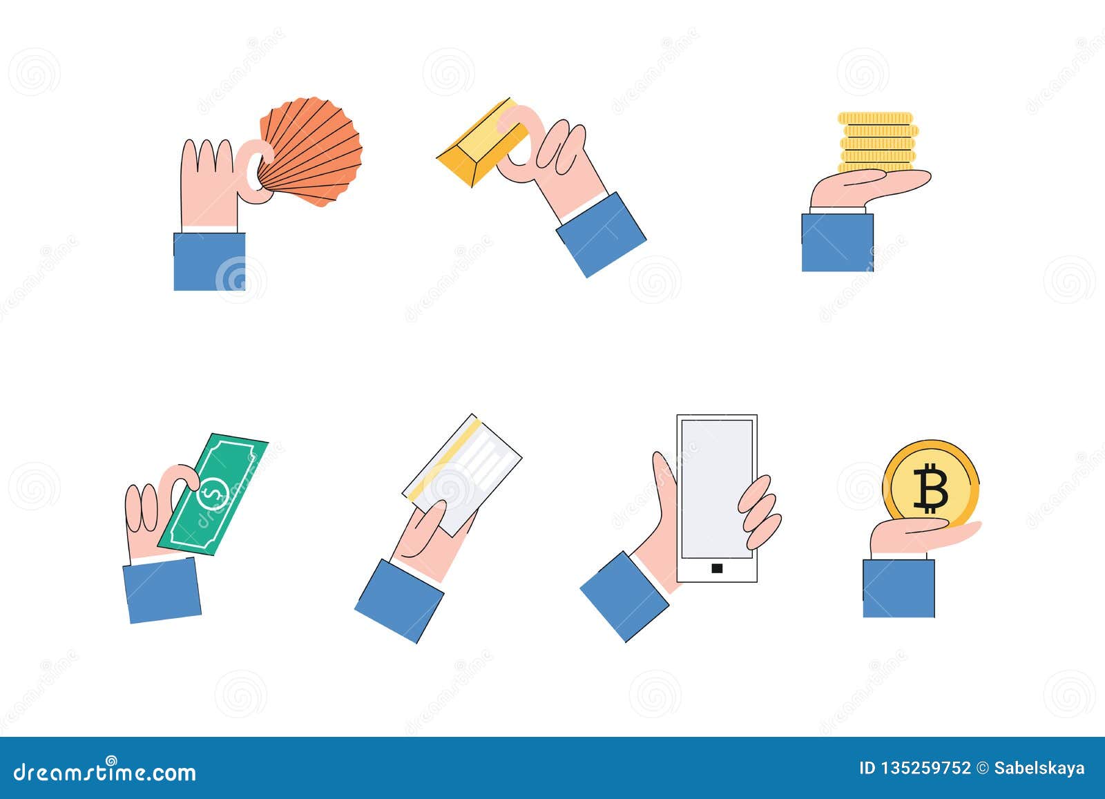 Vector Money Evolution Concept from Barter Bitcoin Stock Vector -  Illustration of evolve, bitcoin: 135259752