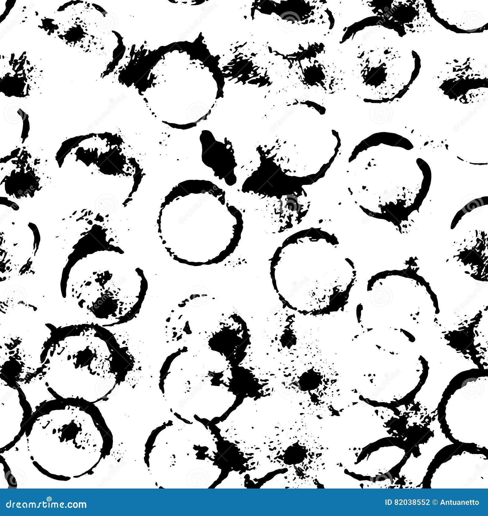 monochrome mark making seamless pattern