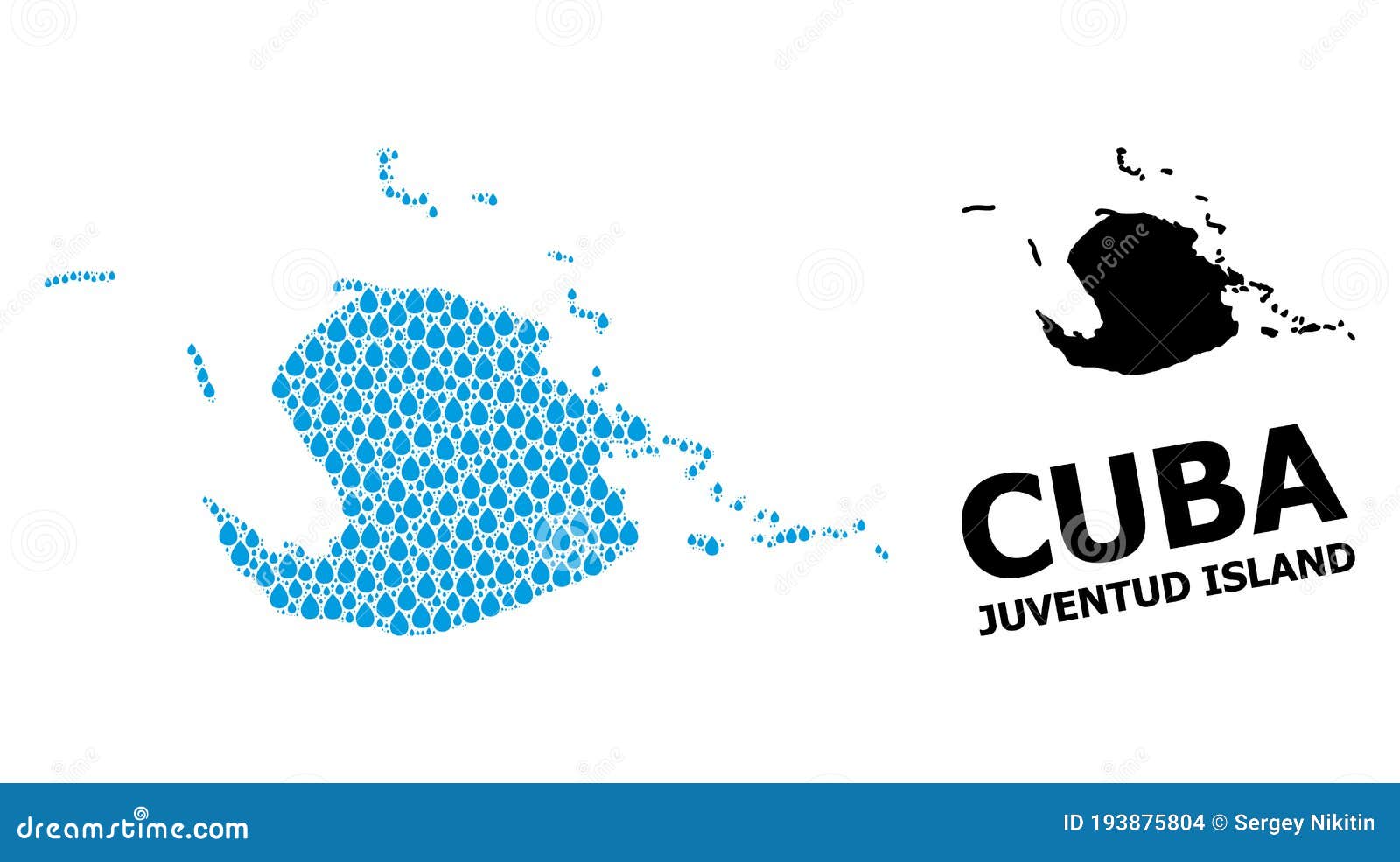  mosaic map of juventud island of liquid dews and solid map