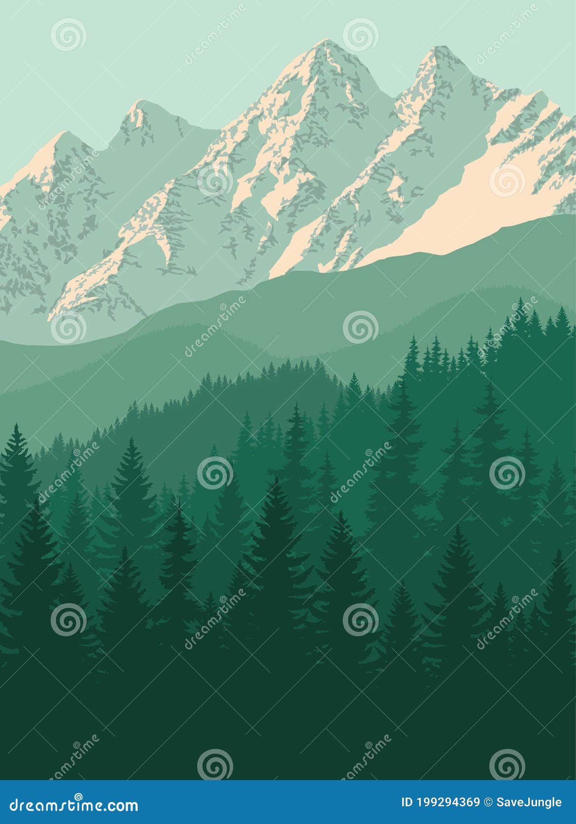  mountain in woodland on rocky mountains