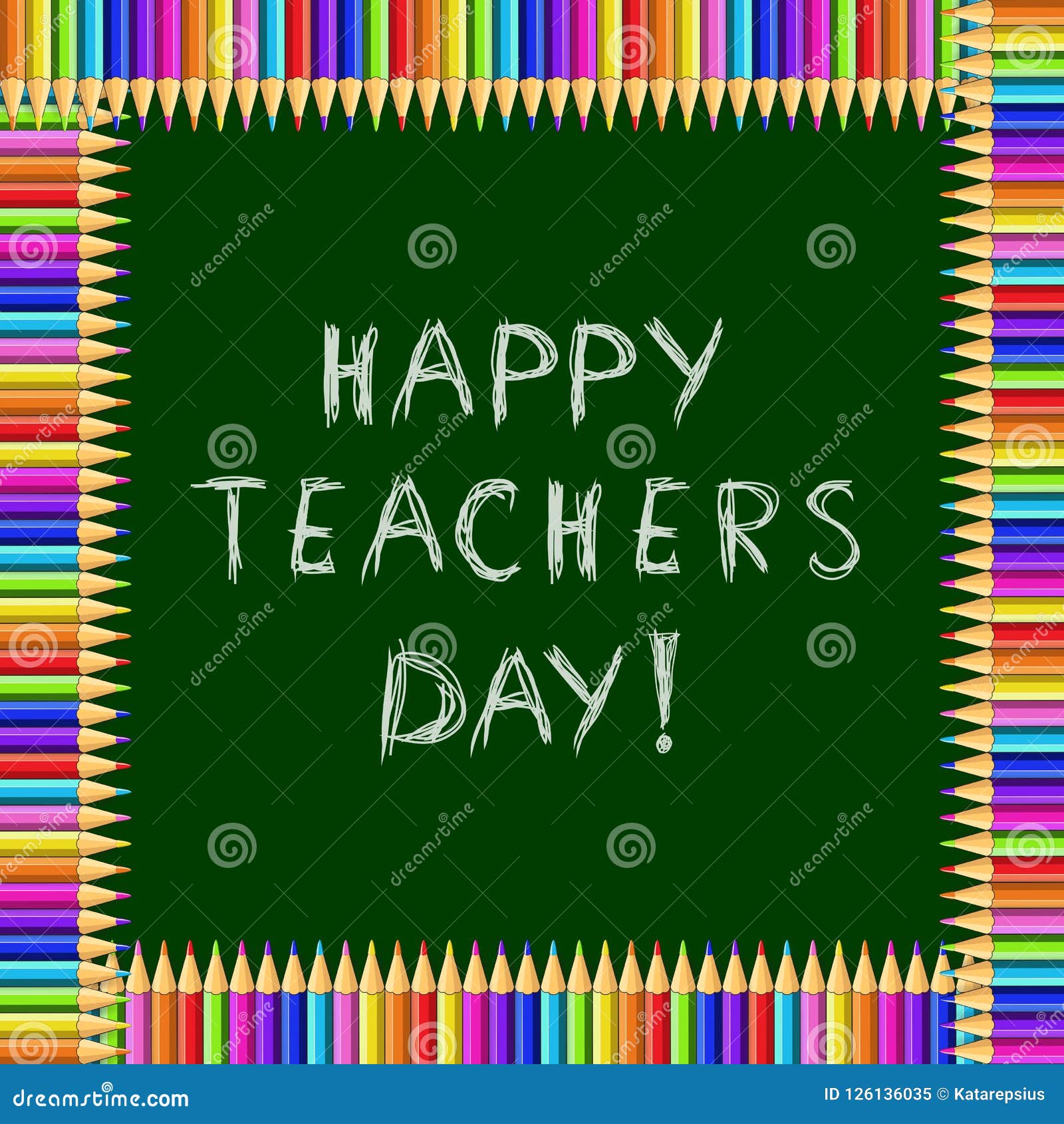 Download Happy Teachers Day Greeting Card. Chalky Text On ...