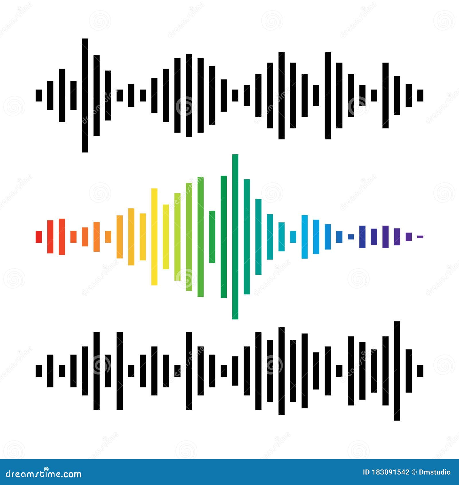 Vector Music Background of Audio Sound Waves Pulse Stock Vector -  Illustration of graphic, black: 183091542