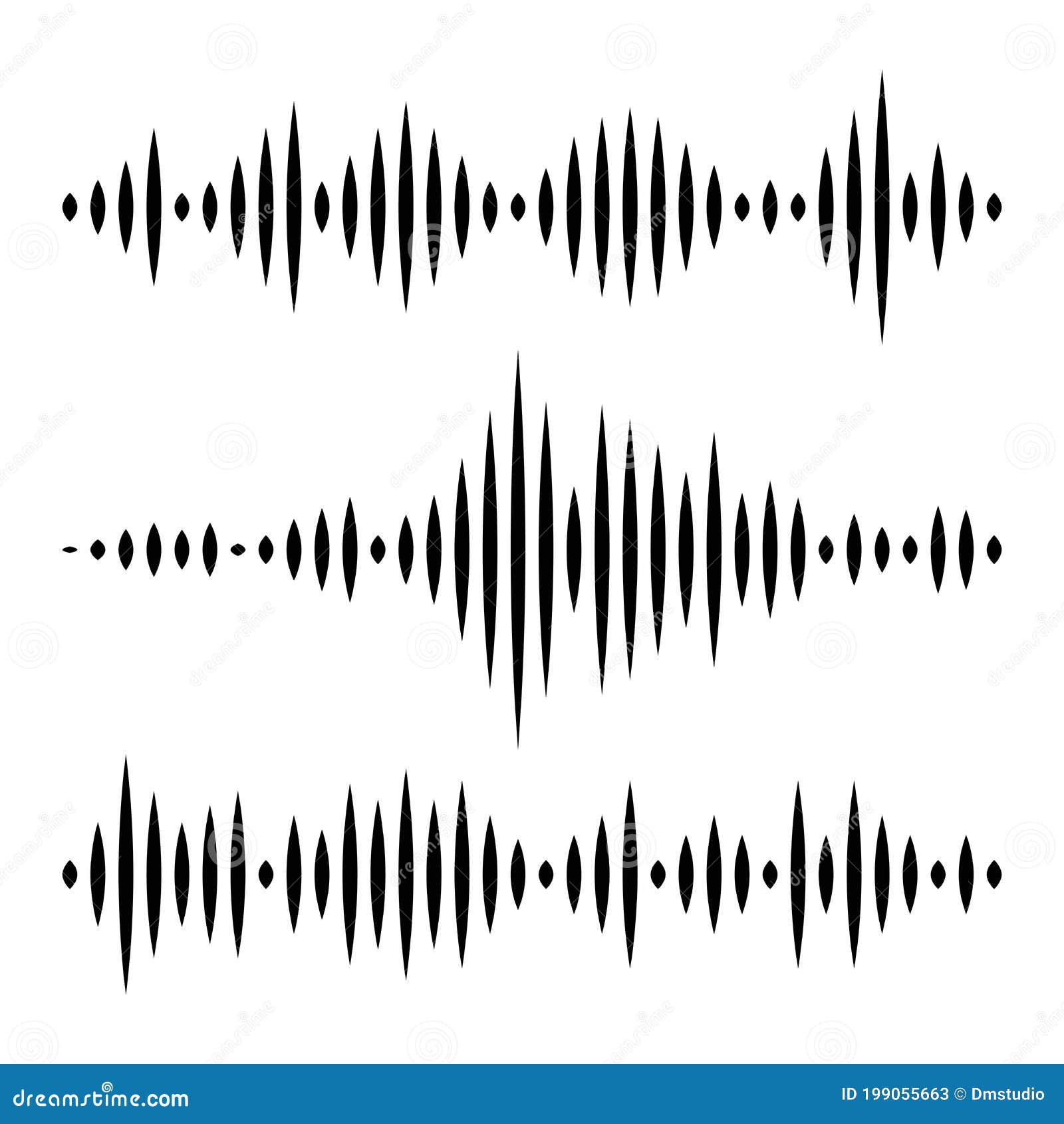 Vector Music Background of Audio Sound Waves Pulse Stock Vector -  Illustration of player, melody: 199055663